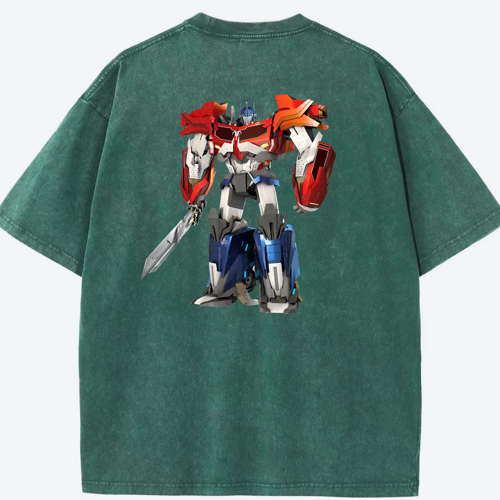 （画像用）  綿100% ヴィンテージ風 半袖Tシャツ（背面プリント）